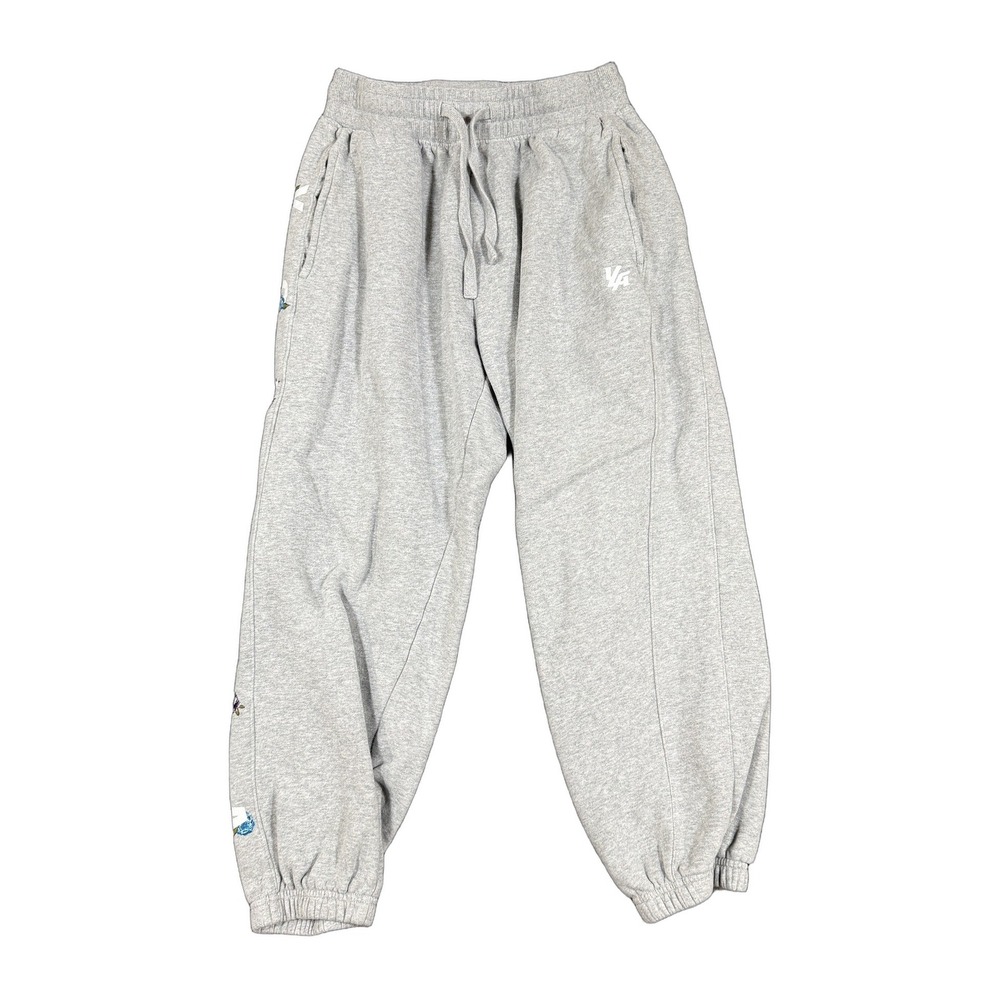 YoungLA Mens Gray Floral Graphic Jogger Sweatpants Streetwear